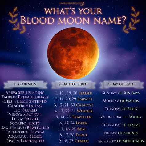 Nicknames Related To Moon, Names That Mean Eclipse, Blood Moon Calling, Blood Moon Rituals, Funny Name Generator, Magical Recipes, Blood Moon Eclipse, Water Names, Moon Names