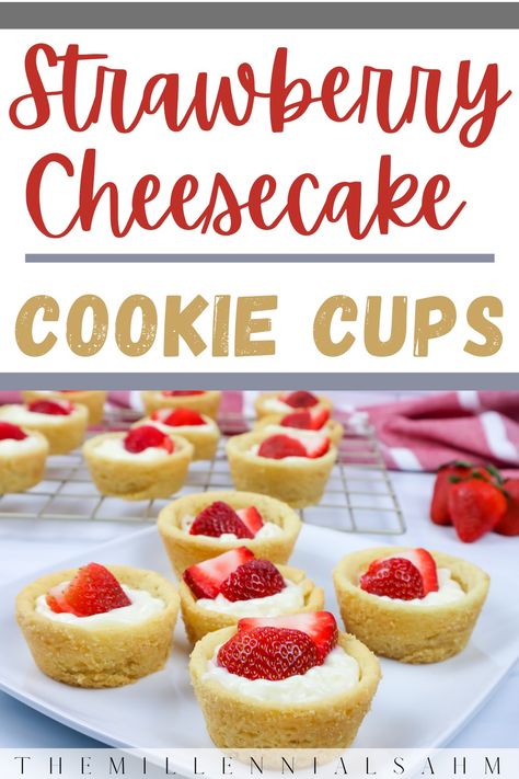 Cheesecake Cookie Cups, Easy Meal Recipes, Easy Baking Recipe, Pillsbury Sugar Cookie Dough, Easy Home Meals, Pillsbury Cookie Dough, Sugar Cookie Cheesecake, Sugar Cookie Dough Recipe, Pillsbury Sugar Cookies