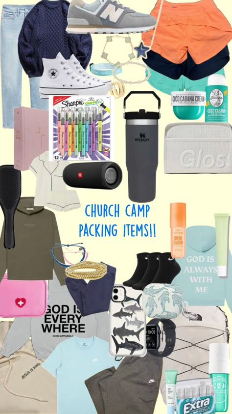 🫶🫶 #outfitinspo #beauty #churchcamp #wwjd #hwlf #christian #jesuslovesyou Church Camp Essentials, Church Summer Camp, Summer Camp Packing List, Wwjd Hwlf, Church Camp Outfits, Church Camp Packing, Summer Camp Outfits, Summer Camp Packing, Camp Essentials