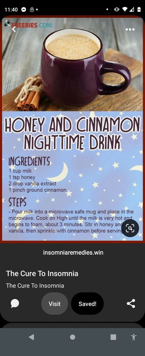 Sleep Remedies Insomnia, Best Sleep Aid, Natural Remedies For Insomnia, Food For Sleep, Sleep Drink, Fat Burning Tea, Sleep Tea, Honey Cinnamon, Natural Sleep Aids