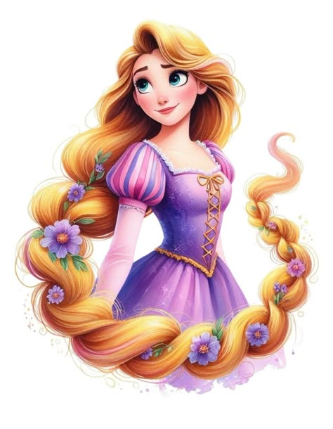 Zlatokosa Disney, Disney Princess Images Rapunzel, Rapunzel Stickers Printable, Repunzle Tattoo, Rapunzel Images, Tangled Cupcakes, Rapunzel Cake Topper, Disney Princess Printables, Disney Princess Paintings