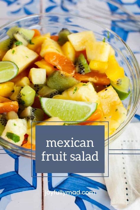 Mexican Fruit Salad Sweet Fruit Salad, Mexican Fruit Salad, Mexican Fruit Cups, Mexican Fruit Salads, Mexican Fruit, Mexican Sour Cream, Chili Lime Dressing, Tropical Fruit Salad, Chili Lime Seasoning