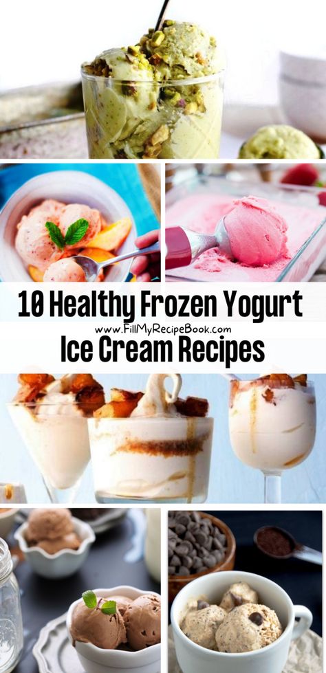 10 healthy frozen yogurt ice cream recipes. They are filled with fruits and Greek yogurt, even a pumpkin frozen yogurt ice cream. Greek Yogurt Ice Cream Recipe, Pumpkin Frozen Yogurt, Frozen Yogurt Recipe Healthy, Yogurt Ice Cream Recipe, Homemade Frozen Yogurt Recipes, Frozen Yogurt Ice Cream, Healthy Homemade Ice Cream, Yogurt Recipes Healthy, Healthy Frozen Yogurt