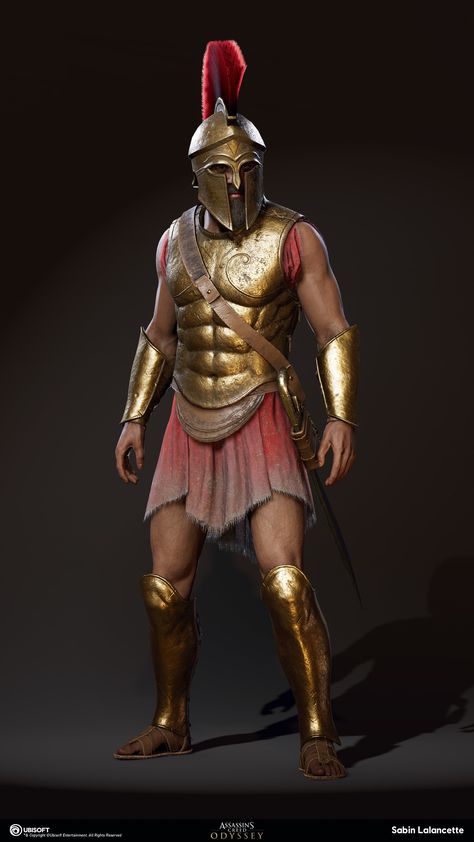 ArtStation - Spartan Heavy Soldier, Sabin Lalancette Gladiator Artwork, Heavy Soldier, Ac Odyssey, Greek Soldier, Assassins Creed Artwork, German Soldier, Warrior Art, Roman Soldier, Roman Warriors