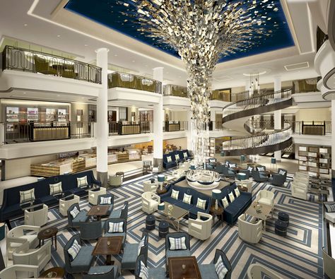 Take A Look Inside P&O Cruises Britannia – NEW IMAGES | CruiseMiss ... Cruise Ships Interior, Biggest Cruise Ship, Luxury Yacht Interior, Luxury Cruise Ship, P&o Cruises, Yacht Interior, Luxury Cruise, Hotel Design, Luxury Yachts