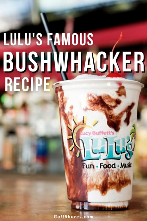 Bushwhacker Recipe, Bushwacker Drink, Bushwacker Recipe, Alabama Restaurants, Bushwacker, Alabama Travel, Beach Cocktails, Beach Place, Boozy Drinks