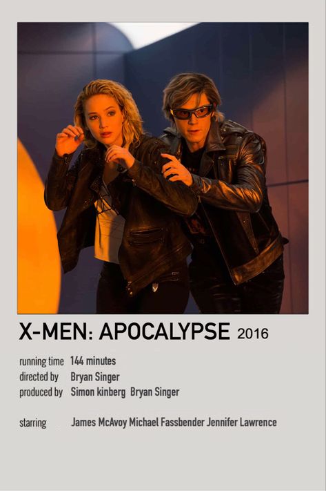 Ralph Bohner, X-men Poster, Xmen Movie, Xmen Apocalypse, James Mcavoy Michael Fassbender, Minimalist Polaroid Poster, X Men Apocalypse, Bryan Singer, X-men Apocalypse