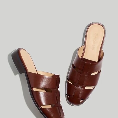 Madewell Mules, Black Leather Mules, Low Heel Sandals, Madewell Shoes, Leather Slide Sandals, Mule Sandals, Loafer Mules, Leather Slides, Leather Mules