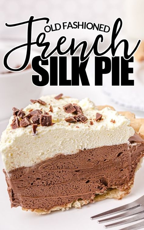 French Silk Pie | Dessert | The Best Blog Recipes Village Inn French Silk Pie Recipe, Chocolate Silk Pie Recipe, Scrumdiddlyumptious Recipes, Silk Pie Recipe, Chocolate Silk Pie, French Silk Pie, Fresh Whipped Cream, Christmas Yummies, Silk Pie