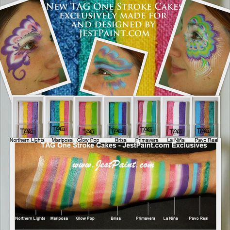 Face Paint Designs, Face Painting Supplies, Face Painting Tips, Split Cake, Face Painting Easy, Kids Face Paint, Cake Face, Paint Swatches, Face Painting Designs