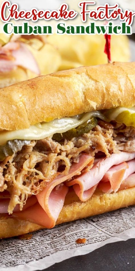 Cuban Sandwich Recipe, Cheese Pickles, Sandwhich Recipes, Best Sandwich Recipes, Cuban Sandwich, Roasted Pork, Melty Cheese, Burgers Sandwiches, Cuban Recipes