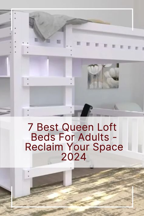 Transform your bedroom into a multifunctional haven with the best queen loft beds for adults. These beds are not just space-savers; they're stylish, comfortable, and perfect for any adult looking to upgrade their living space. Bunk Bed To Loft Bed Convert, Adult Loft Bed For Small Rooms Space Saving, Queen Sized Loft Bed, Raised Queen Bed, Loft Bed Ideas For Small Rooms Adult, Loft Bed Ideas For Small Rooms Space Saving, Loft Bed Queen Size, Queen Loft Bed For Adults, Diy Loft Bed For Adults