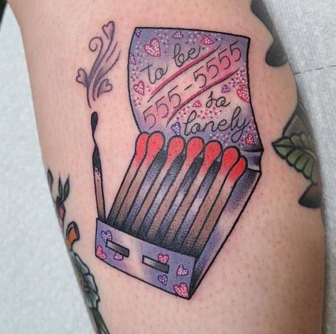 American Traditional Matchbox Tattoo, Match Book Tattoo, Matchbook Tattoo, Match Box Tattoo, Box Tattoo, Match Book, Match Box, Book Tattoo, American Traditional