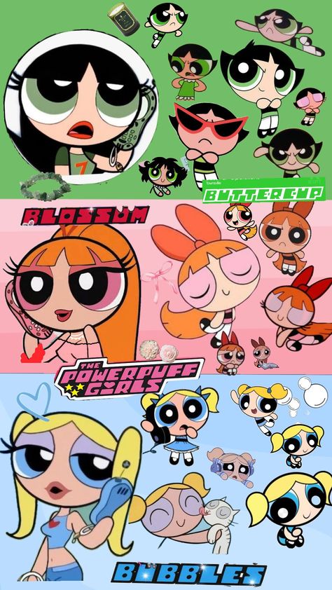 Powerpuff girls! Ppg Wallpapers, The Powerpuff Girls Aesthetic, Sleepover Questions, Power Puff Girls Aesthetic, Powerpuff Girls Teenagers, Powerpuff Girls Aesthetic, Powerpuff Girls Cartoon, Power Puff Girls, Nostalgia Aesthetic