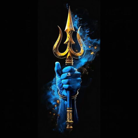 Lord Shiva Trishul Hand Holding on Dark Background Trishul Wallpaper, Shiv Trishul, Lord Shiva Trishul, Photo To Cartoon Photoshop, Shiva Trishul, Iyyapan Images Hd Wallpaper, Editing Websites, Holy Symbol, Photo Editing Websites