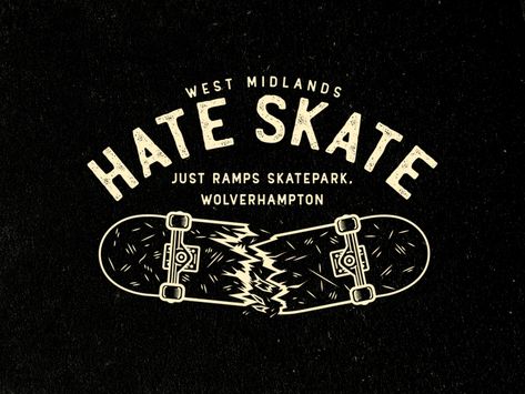 Hate Skate T-shirt Design by Jake Warrilow on Dribbble Hardcore Music, Skate And Destroy, Skate T Shirts, Skate Art, Steps Design, Shirt Illustration, Badge Design, Music Event, Silver Spring