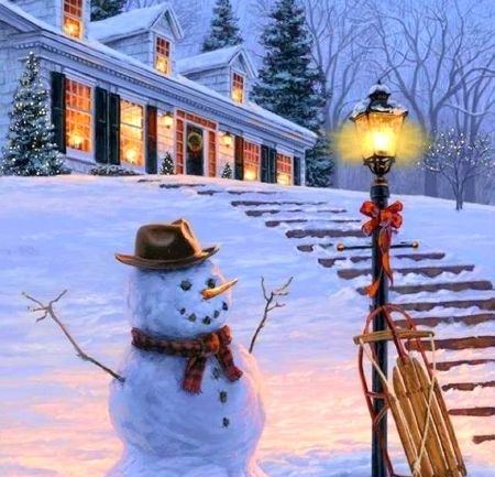 WINTER WELCOME - paintings, houses, winter, snow, xmas and new year, snowman, attractions in dreams, love four seasons, sleigh, holidays, lamppost, Christmas, winter holidays Winter Schnee, Christmas Aesthetic Wallpaper, Wallpaper Collage, Frosty The Snowmen, Winter Magic, Winter Scenery, Christmas Poster, Winter Pictures, Christmas Scenes