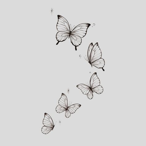 Micro Butterfly Tattoo, Butterflies Flying Tattoo, Butterfly Drawing Tattoo, Line Work Butterfly Tattoo, Flying Butterfly Tattoo, Pretty Butterfly Tattoo, Butterfly Tattoo Drawing, Tiny Symbols, Simple Butterfly Tattoo