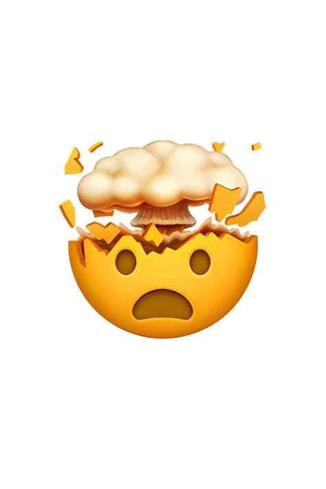 Shocked Emoji Face, Iphone Emoji Png, Brain Emoji, Brain Explosion, Head Explosion, Surprised Emoji, Exploding Head, Shocked Emoji, Mouth Animation