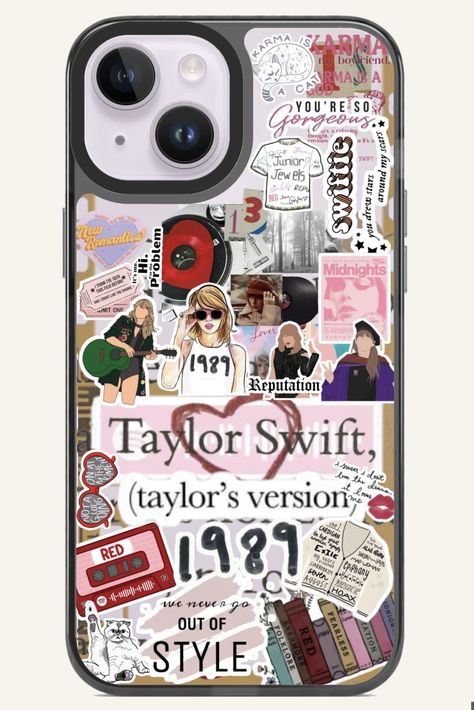 Taylor Swift Phone Cover Aesthetic, Clear Phone Case Design Taylor Swift, Taylor Phone Case, Speak Now Phone Case, Cute Phone Cases Taylor Swift, Eras Tour Phone Case, Iphone 15 Case Ideas, Phone Cases Taylor Swift, Taylor Swift Phone Case Ideas