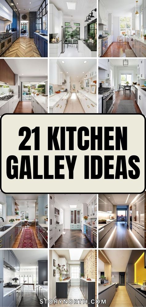 Save this pin for inspiring kitchen galley ideas to elevate your home decor! Discover clever layouts and design tips to create a functional and stylish cooking space. #HomeDecor #KitchenDesign #GalleyKitchenIdeas Devol Galley Kitchen, Galley Way Kitchen, Small Kitchen Galley Layout, Kitchen Snug Ideas, Neutral Galley Kitchen, Kitchen Ideas Galley Layout, Best Galley Kitchen Layout, Gallery Kitchen Ideas Layout, Galley Kitchen Inspirations