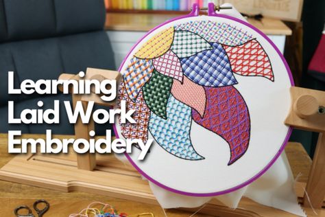 Laid Work Embroidery, How To Charge For Embroidery Work, Thread Work, Saucer Chairs, Online Learning, Embroidery