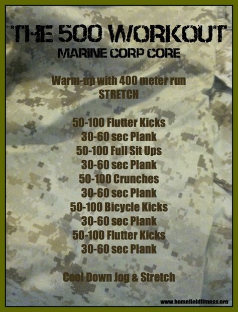 Marine Corps Core Workout via Home Field Fitness Marine Corps Workout, Marine Workout, Corp Core, 10 Min Workout, Marines Corps, Army Workout, Military Workout, Trening Sztuk Walki, Ju Jitsu