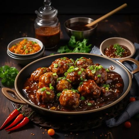 Veg Manchurian is a popular Indo-Chinese dish made with vegetable dumplings in a tangy soy sauce-based gravy. It's a delightful fusion recipe that combines Veg Manchurian Photography, Veg Chinese Recipes, Manchurian Photography, Veg Food Photography, Manchurian Recipe Vegetarian, Chinese Food Photography, Vegetable Manchurian, Veg Manchurian Recipe, Manchurian Gravy