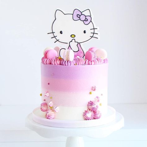 Hello Kitty Torte, Hello Kitty Cake Design, Tort Hello Kitty, Bolo Da Hello Kitty, Hello Kitty Baby Shower, Hello Kitty Birthday Theme, Children Cake, Kid Cakes, Hello Kitty Theme Party