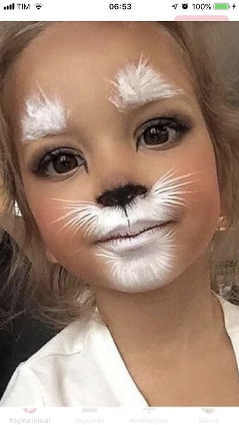 Simple Fox Face Paint, Among Us Face Painting, Kids Cat Face Paint, Care Bear Face Paint, Cat Face Paint Easy, Facepainting Ideas Easy, Kids Face Painting Ideas, Cute Face Paint Ideas, Bunny Face Paint