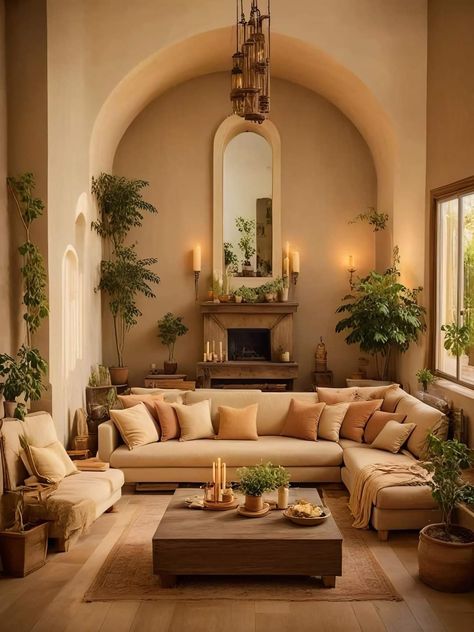 Spanish Style Living Room Decor, Mexican Interior Design Living Room, Mexican Home Decor Living Room, Hacienda Living Room, Mexican Style Living Room, Spanish Style Living Room, Mexican Home Design, Mediterranean Style Living Room, Orange Dining Room