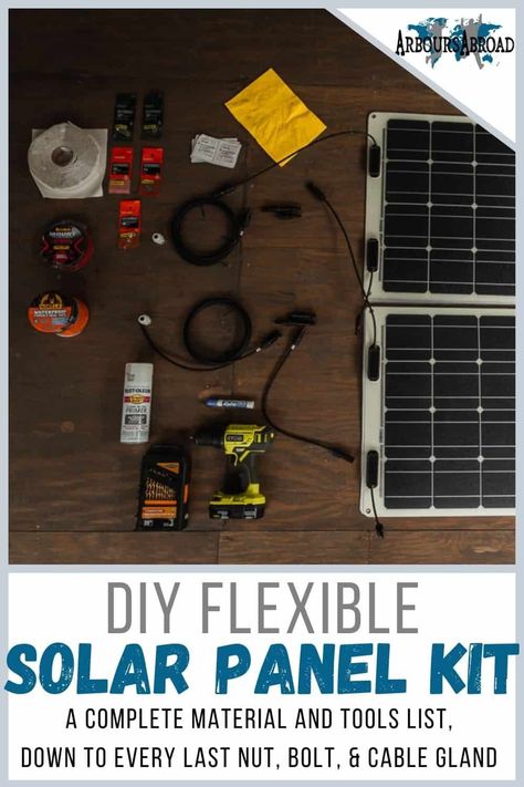 DIY flexible solar panel kit, arboursabroad, van build Homemade Solar Panels, Diy Solar Panel, Campervan Conversion, Flexible Solar Panels, Van Build, Portable Solar Panels, Solar Panel Kits, Campervan Conversions, Solar Panel Installation