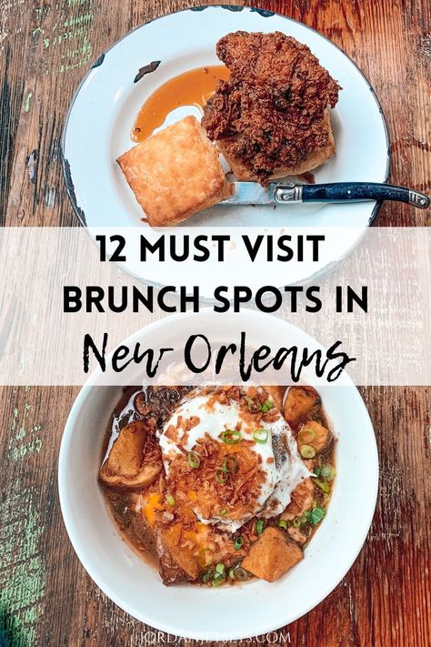 From savory Creole classics to innovative fusion dishes, check out this local's guide to the best brunch spots in New Orleans. | New Orleans travel | New Orleans things to do | best restaurants in New Orleans | must do New Orleans | weekend in New Orleans | New Orleans food | guide to New Orleans | New Orleans brunch restaurants | New Orleans trip | where to eat in New Orleans | New Orleans aesthetic | couples trip New Orleans | New Orleans girls trip | New Orleans brunch | New Orleans eats | New Orleans Brunch Restaurants, Best Brunch In New Orleans, Jazz Brunch New Orleans, New Orleans French Quarter Restaurants, Galatoires New Orleans, New Orleans Food Guide, Bywater New Orleans, Things To Do In New Orleans For Couples, Girls Trip New Orleans