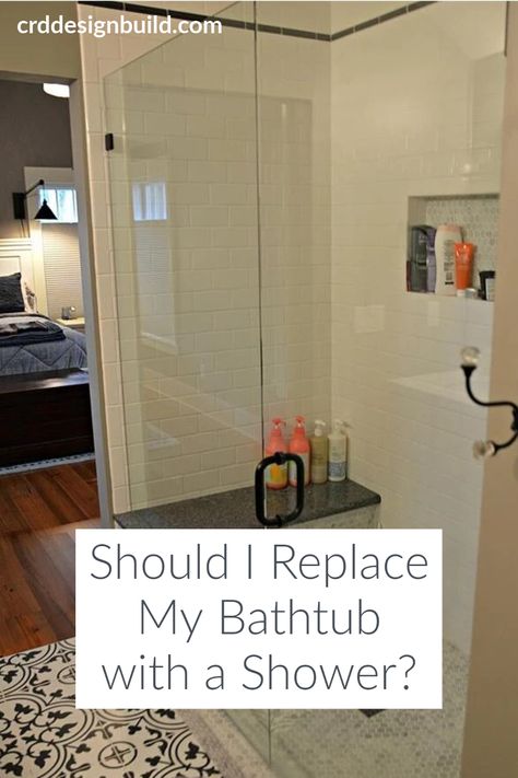 Replace Bath With Shower Walk In, Shower Replacing Bathtub, Tub Into Walk In Shower Diy, Shower In Bay Window, Replace Tub With Walk In Shower Ideas Before And After, Bathtub Converted To Shower Master Bath, Tub To Shower Remodel Ideas, Bathtub Removal Remodel, No Tub Master Bath Remodel