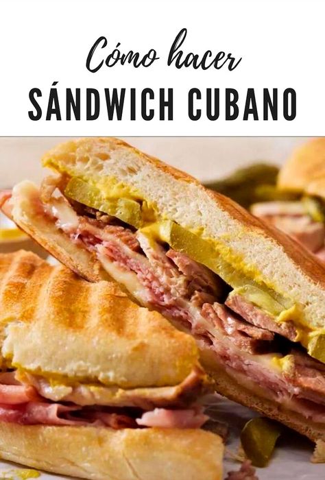 Learn how to make a genuine Cuban sandwich at home: a classic recipe from Cuban cuisine that deserves a spot in your regular sandwich and snack collection. Perfect for dinners and snacks. Sandwich Gourmet, Sandwich Cubano, Snack Collection, Cuban Cuisine, Gourmet Sandwiches, Cuban Sandwich, Wrap Sandwiches, Chia Pudding, Sandwich Recipes