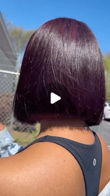 GLOBAL TRANSFORMATIONS on Instagram: "Perfect cut and color for fall🍁🍂🍁⁣ ⁣ Follow @tcmlonghairlovers for more content like this.  Such a bomb silk press and bob by @lynettethehairslayer ✂️ We are obsessed with this merlot color done by @xoxojenise🍷 The whole look is giving us fall vibes😍⁣ ⁣ Would you rock this? ✨#thechoppedmobb ⁣ ⁣________________________________________  Join our growing team today of wig designers nation wide and start earning from home and you be your own boss.   -Earn up to 108K Annually  -No experience needed, the course will get you fully prepared and ready to go.   -One day Sale just $50 Today! Original Price $450.  -Promotion Expires 12AM EST. 9/21/23   -Start today at www.virtualsalonexpress.us or click the link in bio.  _____________________________  #atlhai Plum Hair On Black Women, Plum Color Hair On Black Women, Plum Hair Color On Black Women, Purple Bob Black Women, Plum Wig Black Women, Majenta Color Hair Black Women, Merlot Hair Color, Hair Color Plum, Merlot Color