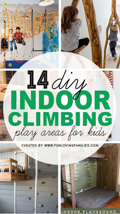 How to make a kids climbing space in their bedroom or playroom. Ideas for DIY climbing walls and more. Great for kids who love to climb!