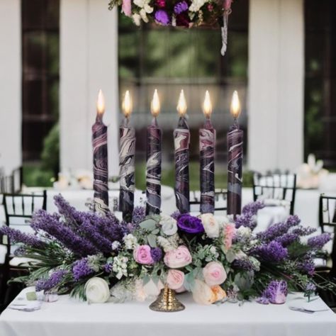 Simple candle centerpieces