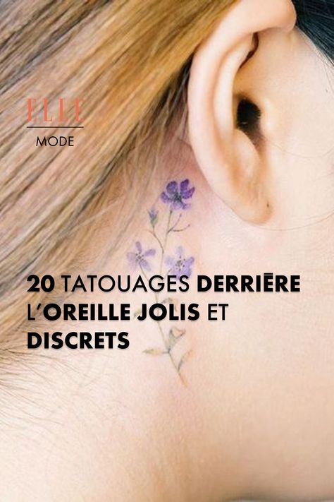 Tattoo derrière l'oreille jolie et dicret. Adele, Selena Gomez, Dakota Johnson ou encore Gemma Arterton… Toutes ont succombé au tatouage derrière l’oreille. Photos et inspirations. Tattoo Oreille, Chic Tattoo, Clever Tattoos, Gemma Arterton, Dakota Johnson, Mode Fashion, The Only Way, Adele, Selena Gomez