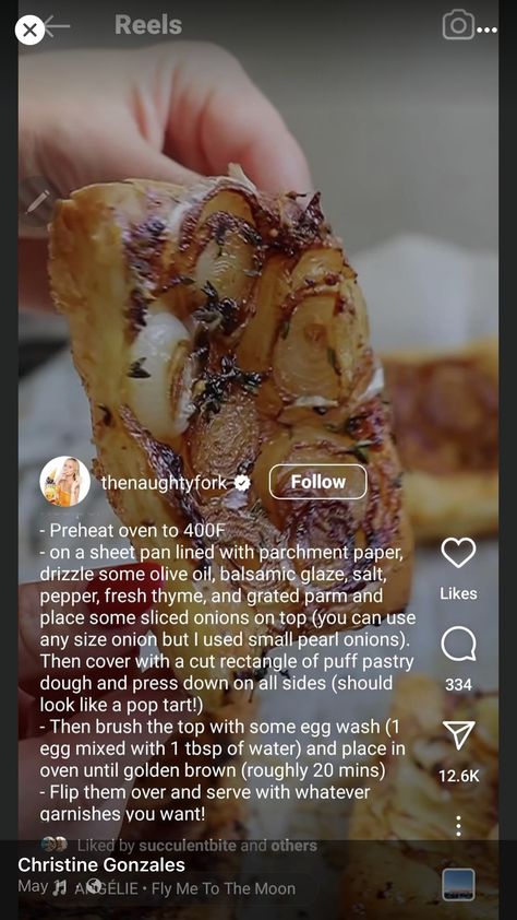 French Onion Tart, Onion Appetizers, French Tart, Puff Pastry Appetizers, Onion Tart, Puff Pastry Tart, Pearl Onions, Puff Pastry Dough, Viral On Tiktok