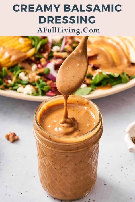 Nothing beats a delicious homemade balsamic dressing. We love making this easy creamy balsamic vinaigrette dressing. This healthy salad dressing is ready in just minutes. It works great as a salad dressing, a dip, or a marinade for many different proteins! Balsamic Vinegarette, Homemade Balsamic Dressing, Creamy Balsamic Vinaigrette, Honey Balsamic Dressing, Balsamic Dressing Recipe, Creamy Balsamic Dressing, Homemade Balsamic Vinaigrette, Salad With Balsamic Dressing, Balsamic Vinaigrette Dressing