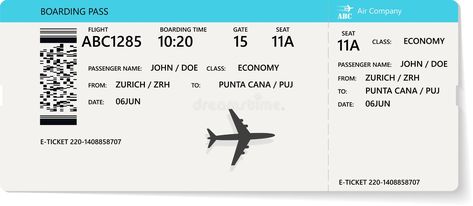 Plane Ticket To New York, Plane Tickets Aesthetic, Ticket To New York, Tickets Aesthetic, Boarding Pass Design, Happy Thursday Images, Thursday Images, Boarding Pass Template, E Ticket