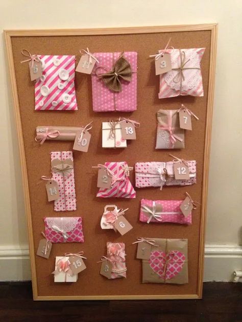 Wedding Advent Calendar, Countdown Gifts, Vinyl Art Paint, Advent Calendar Gifts, Birthday Countdown, 18th Bday, Advent Calenders, Floral Wrapping Paper, Handmade Packaging