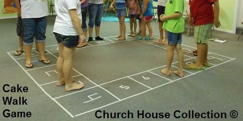 Cake Walk Game For Children's Church Cake Walk Game, Harvest Festival Games, Church Harvest Festival, School Carnival Games, School Fall Festival, Fall Festival Games, Carnival Games For Kids, Church Picnic, Church Games