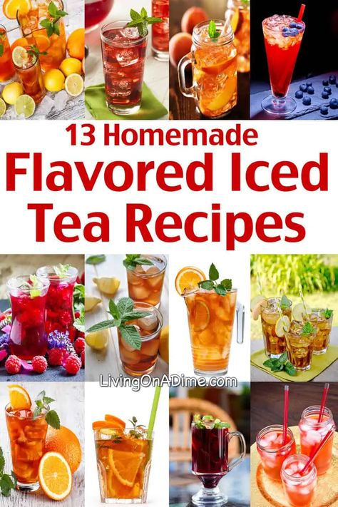 Raspberry Ice Tea Recipe, Homemade Ice Tea, Flavored Tea Recipes, Homemade Teas, Flavored Iced Tea, Flavored Iced Tea Recipes, Peach Tea Recipe, Iced Tea Recipes Homemade, Raspberry Iced Tea