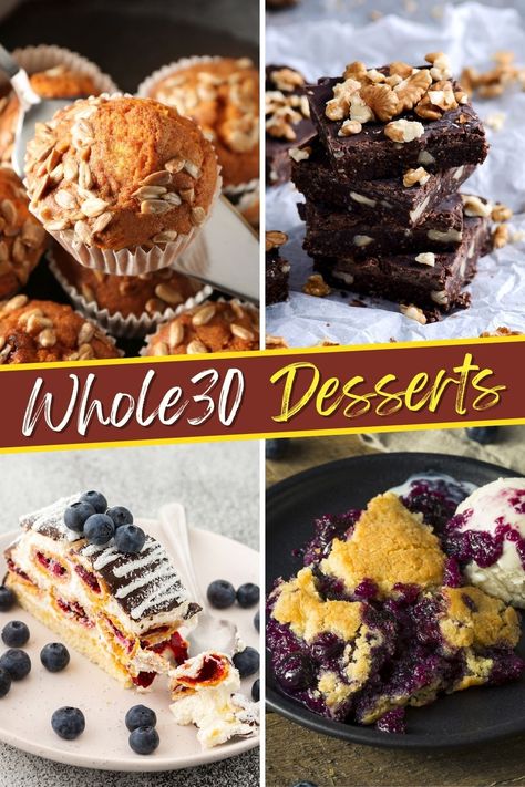 Looking for Whole30 desserts that will satisfy your cravings but still keep your diet on track? Enjoy a sweet treat with these Whole30 recipes! Whole30 Birthday Dessert, Paleo Recipes Sweet Treats, Whole 30 Bars, Whole30 Sweet Treats, Whole 30 Valentines Day Treats, Whole 30 Recipes Desserts, Whole 30 Sweets Desserts, Whole 30 Birthday Dessert, Whole Food Cake Recipes