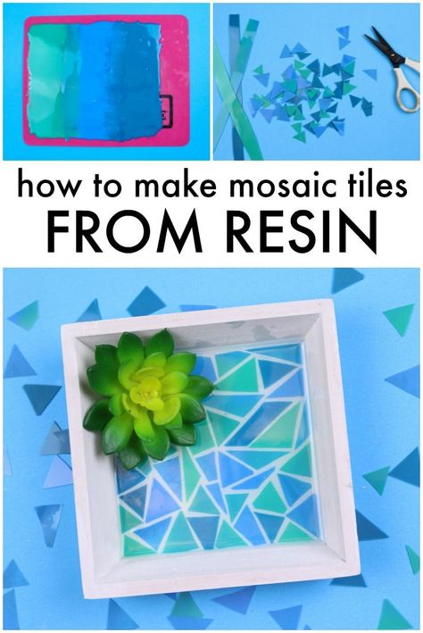 Check out this article for some great ideas to use up leftover pieces from resin project to create beautiful DIY mosaic tiles. This is a great crafts project to perhaps decorate a bathroom or kitchen backsplash. It could be use as art or to decorate the outdoors maybe create some patterns to make a mosaic tile table. #mosaictiles #resincrafts #resinart #resinpieces Resin Tiles, Diy Mosaic Tiles, Fun Projects For Kids, Tile Table, Diy Mosaic, Creation Station, Diy Resin Projects, Mosaic Pieces, Mosaic Ideas