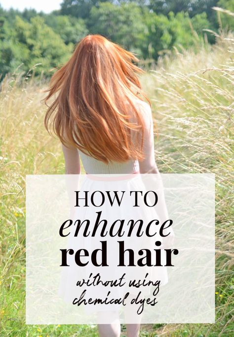 how to enhance red hair without using chemical dyes How To Brighten Red Hair, What Colors To Wear With Red Hair, Hair Dye Ideas For Natural Red Heads, Natural Red Hair With Color, Hair Gloss For Redheads, Red Hair Turning White, How To Style Red Hair, Dull Red Hair, Natural Auburn Hair Color