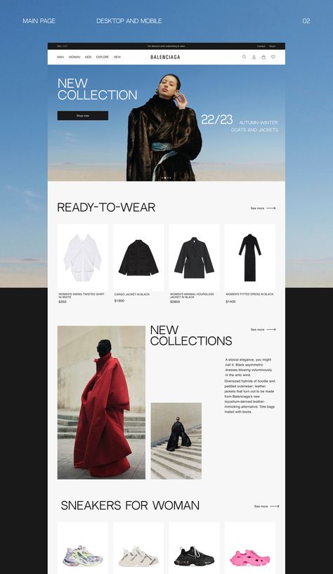 Fashion Store Website Design, Luxury Clothing Website, Fashion Site Design, Women Website Design, Fashion Web Design Layout, Fashion Ecommerce Web Design, Clothing Brand Website Design, Website Shop Design, Fashion Website Design Inspiration