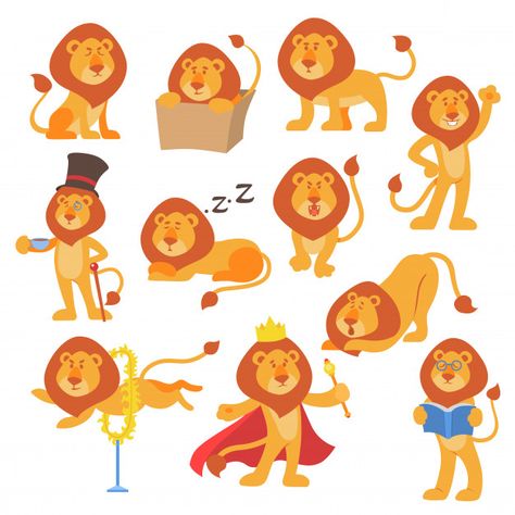 Cat Jungle, Lion Mascot, Lion Illustration, Cute Vector, Lion Images, Happy Cartoon, Cute Lion, Knight Art, Jungle Animal